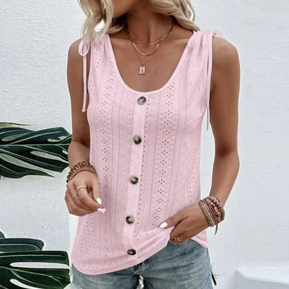 TINA | Button Strappy Top