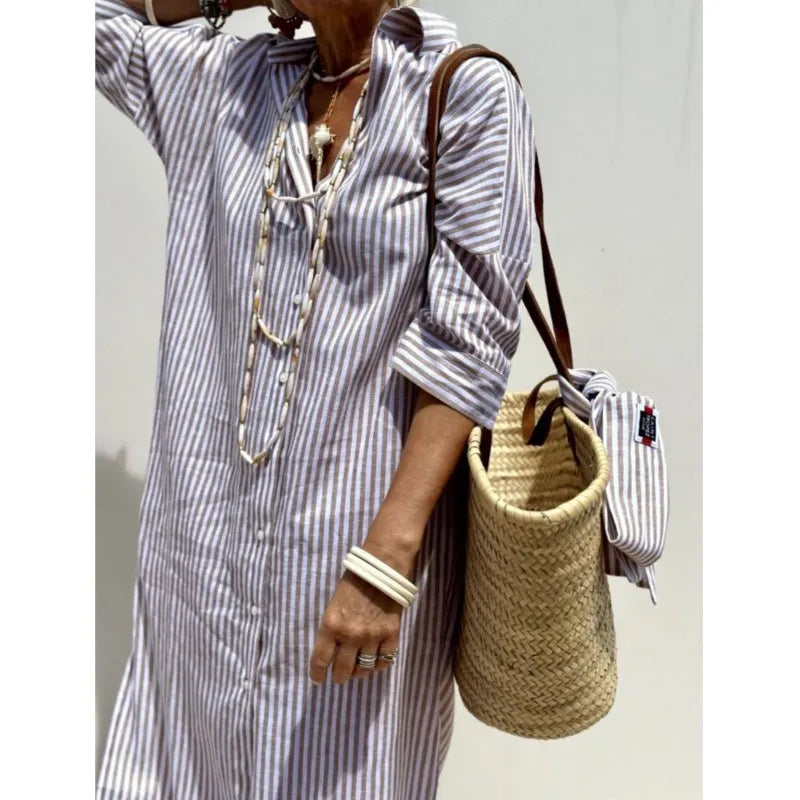 LARA | Striped shirt dress